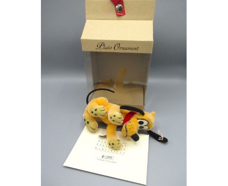 Steiff Pluto Ornament, limited edition 1339/1930, 16cm, boxed with certificate 