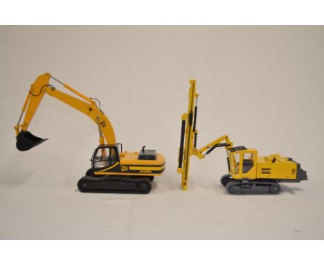 2 boxed 1/50 scale diecast Liebherr hydraulic excavator models by Conrad: An R 984B Litronic (model no 2836) in very good con