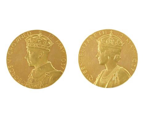 Medals, Great Britain, George VI (1937-1952), Coronation, 1937, large official gold medal, by Percy Metcalfe for the Royal Mi