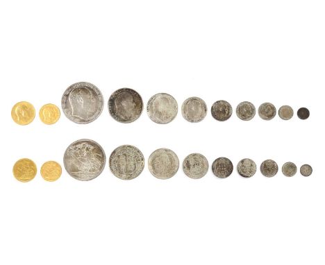 Coins, Great Britain, Edward VII (1901-1910), Coronation Proof Specimen 'Short Set', 1902, Sovereign to Maundy Penny complete