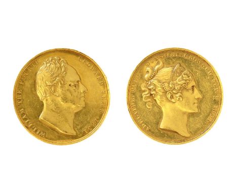 Medals, Great Britain, William IV (1830-1837), Coronation gold medal, 1831, by W. Wyon, bust of William IV r., rev. diademed 