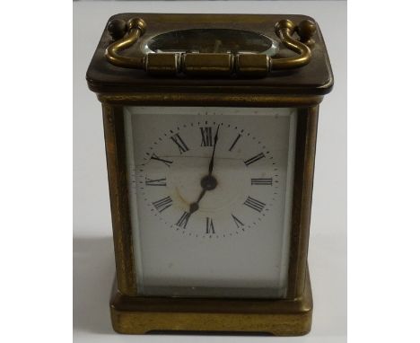 SMALL BRASS CARRIAGE CLOCK 