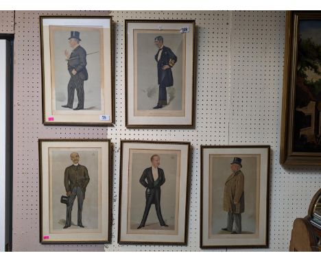Set of 6 Vanity Fair Spy Prints framed 