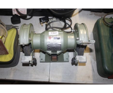 A bench grinder