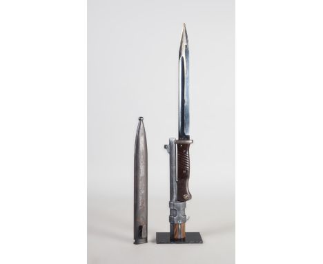 Wehrmacht Seitengewehr SG 84/98, W.K.C 40SG 84/98 (3. Modell), Beidseitig gekehlte Klinge, brüniert, auf Fehlschärfe gestempe