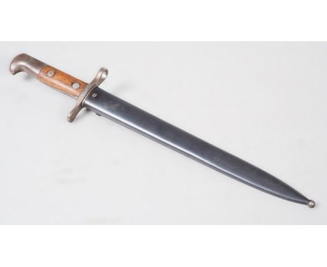 Schweiz: Bajonett M 1899Bajonett für das Gewehr Schmidt-Rubin M1889. Saubere beidseitig gekehlte Klinge, auf Fehlschärfe gest