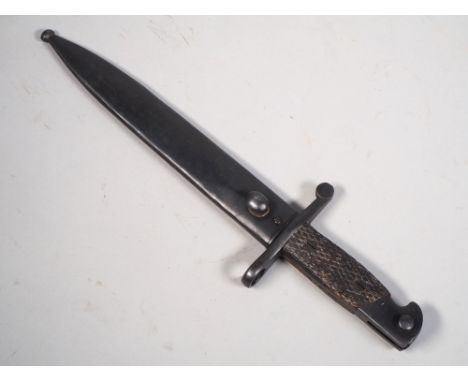 Spanien: Machetenbajonett (Bolo) M 1941 - nummerngleichfür das Mauser M1893 bzw. spanische M1916. Beidseitig gekehlte Bolo Kl
