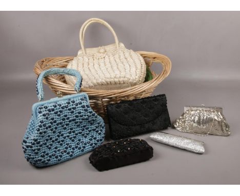 A collection of vintage handbags.  
