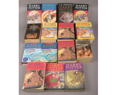 A quantity of mostly first edition Harry Potter books to include Goblet of fire, Chamber of secrets, Prisoner of Azkaban etc.
