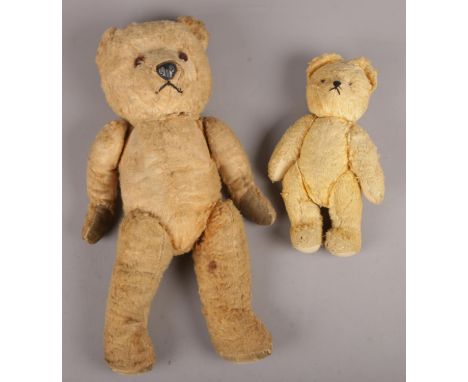 Two vintage jointed teddy bears.  