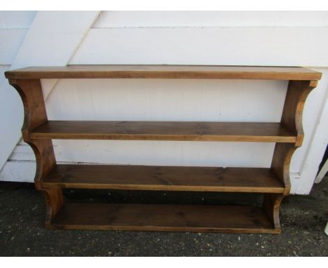 Pine open wall shelf sanded and waxed