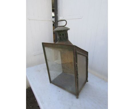 Vintage metal station lamp H70cm approx