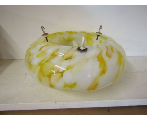 A vintage glass fly catcher light shade
