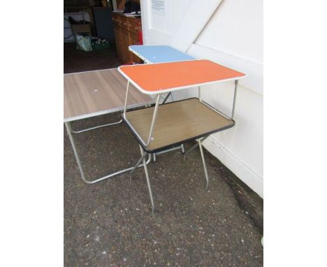 2 Retro folding tables, projector table and folding lap tray