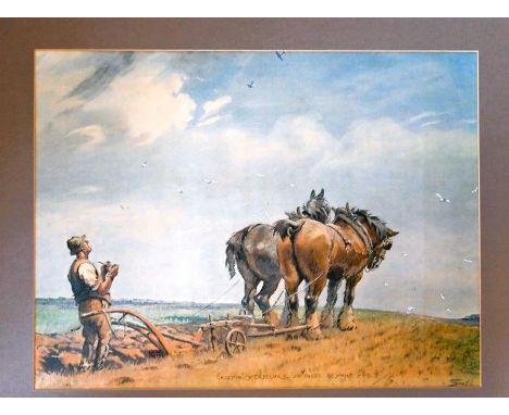 *CHARLES JOHNSON PAYNE 'SNAFFLES' (1884-1967) 'Enjoyin' yerselves aren't yer?' coloured lithograph, 63cm x 78cm in frame;