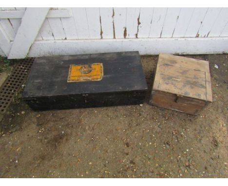2 Vintage wooden tool boxes 