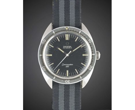 A GENTLEMAN'S STAINLESS STEEL OMEGA SEAMASTER 120 DIVERS WRIST WATCH CIRCA 1967, REF. 165.027 Movement: 24J, automatic, cal. 