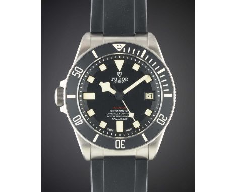 A GENTLEMAN'S TITANIUM TUDOR PELAGOS LHD WRIST WATCHDATED 2017, REF. 25610TNL NUMBERED EDITION, ACCOMPANIED BY THE ORIGINAL B