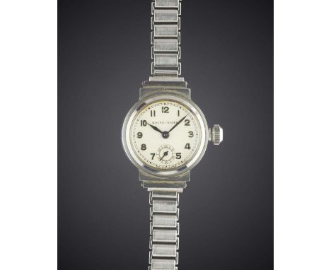 A LADIES STAINLESS STEEL ROLEX OYSTER "EGYPTIAN" BRACELET WATCHCIRCA 1940, REF. 2331Movement: 15J, manual wind, signed Rolex.