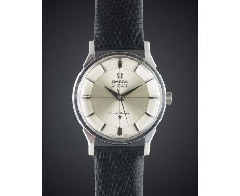 A GENTLEMAN'S STAINLESS STEEL OMEGA CONSTELLATION AUTOMATIC CHRONOMETER WRIST WATCH CIRCA 1962, REF. 14900 SC-61 WITH "PIE PA