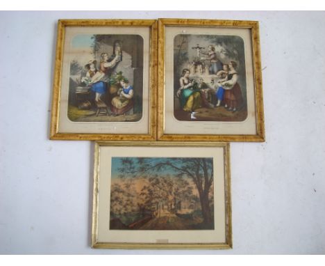 A pair of 19th Century German hand coloured lithographs 'Corpus Christi Day' and 'St Marys Day' published by Edward Gustav Ma
