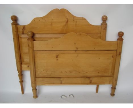 19th Century French pine single bed ends. 