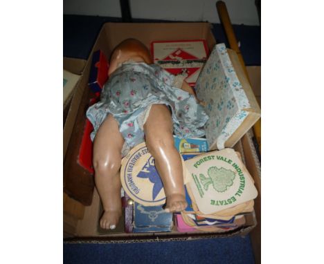 A BISQUE HEAD DOLL, nape of neck marked 'A.S. Germany 261/5 (August Steiner ?), sleeping eyes, open mouth showing two teeth, 