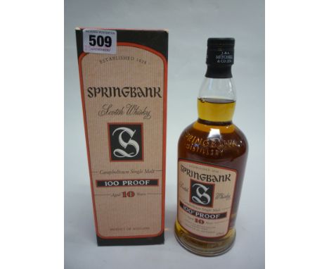 SPRINGBANK CAMPBELTOWN SINGLE MALT SCOTCH WHISKY, 100% proof, aged 10 years, boxed, 70cl, mid neck