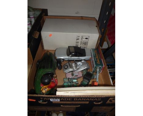 A QUANTITY OF BOXED AND UNBOXED ASSORTED PLAYWORN DIECAST VEHICLES, to include Corgi, Matchbox 'Models of Yesteryear', Revel 
