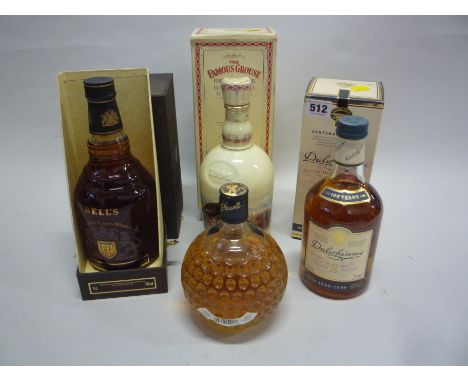 DALWHINNIE HIGHLAND MALT WHISKY, Centenary Edition, 15 years old, Famous Grouse Highland Decanter Commemorating 100 years, Ol