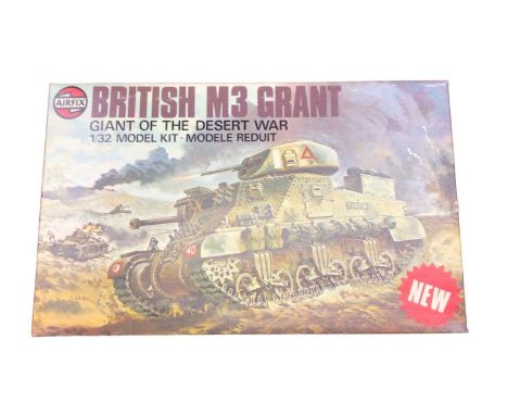 Airfix 1:32 scale British Crusader III Tank No.08301-4, British M3 Grant Tank No.08365-8, Checkpoint No.51513-9, Snap Togethe