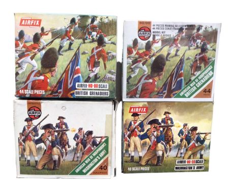 Airfix HO OO scale American War of Independence Series including Washington' s Army (x6) &amp; British Grenadiers (x4), all b