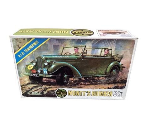 Aifrfix 1:32 scale Monty's Humber (part constructed), Humber 4x2 Staff Car, Prince Henry Vauxhall (x2) &amp; RAF Emergency Se