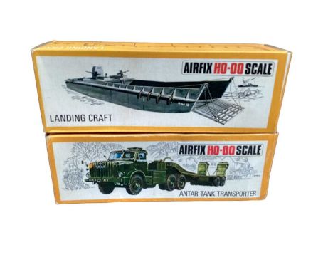 Airfix HO OO scale Military Series Vehicles including Sherman Tank (x7), D.U.K.W. (x11), &amp; Landing Craft (x3), Centurion 