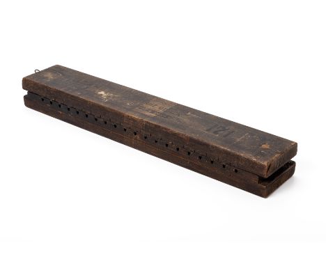 A VINTAGE FRANZ GEIGER, OBERWEIER CIGAR MOULD
In two sections, marked to the top and dated 1951
56cm long
Condition: Conditio