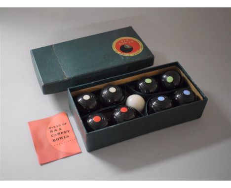 A Boxed Set of the Indoor Carpet Bowls by Brookes &amp; Adams Ltd., Birmingham 