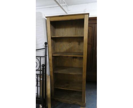 A Modern Four Shelf Open Book or Display Shelf Unit, 80cms Wide 