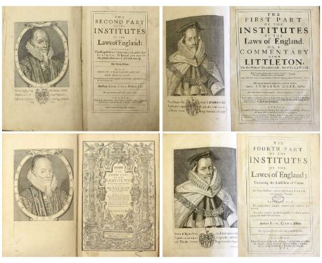 Coke (Edwardo) [Sir Edward].The First Part of the Institutes of the Laws of England. Or, A Commentary upon Littleton ..., Wil