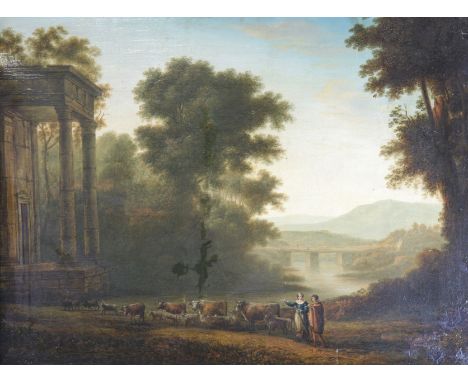 Oil canvas 18th "scene of life" - Sizes: Cadre H=670mm L=870mm Toile H=590mm L=790mm - Weight (K): 3,3kg - Condition: at firs