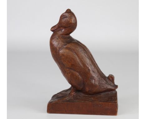 &nbsp;wooden sculpture "the duck" - Sizes: H=250mm L=170mm - Weight (K): 1kg - Condition: at first glance - good condition - 