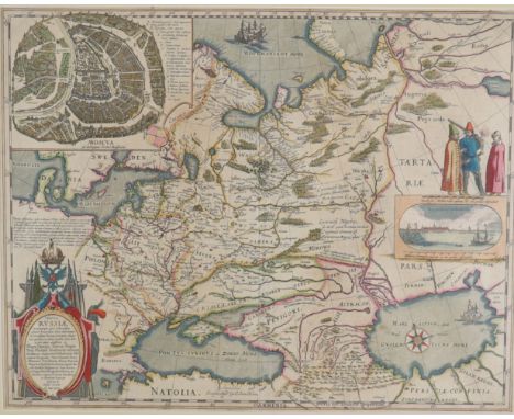 Willem Janszoon BLAEU (1571-1638) "map" - Sizes: Cadre H=650mm L=765mm Carte H=430mm L=560mm - Weight (K): 4,1kg - Condition: