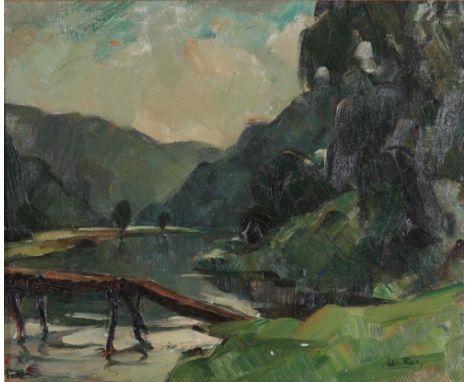 Albert RATY (1889-1970) "view of the river" - Sizes: Cadre H=530mm L=610mm Toile H=365mm L=445mm - Weight (K): 2,1kg - Condit