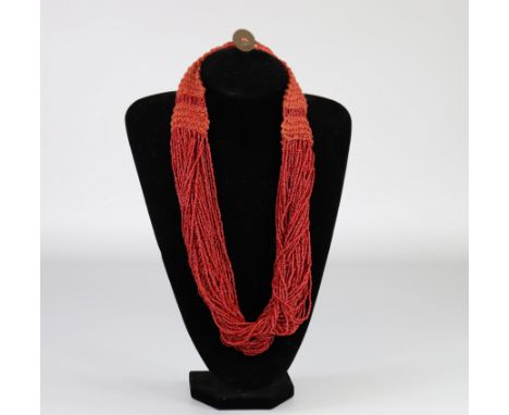 Imposing red coral necklace - Sizes: L ferme =310mm - Weight (K): 0,2kg - Condition: at first glance - good condition - no re