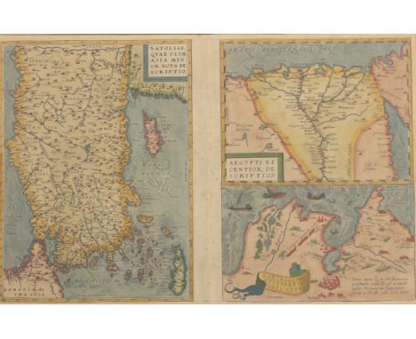 Maps (2) of Egypt and Tunisia 1590 - Sizes: Carte H=330mm L=500mm - Weight (K): 0,28kg - Condition: at first glance - good co