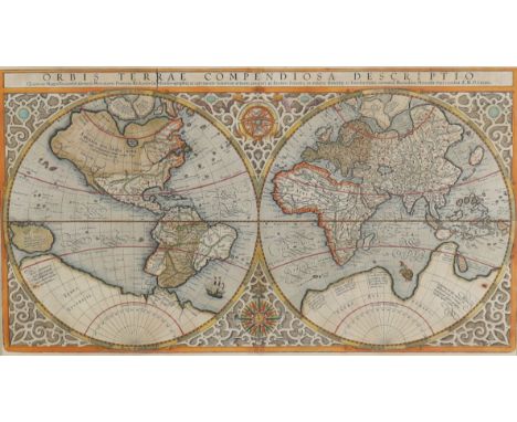 Gerhard MERCATOR (1512-1594) land map - Sizes: Cadre H=570mm L=775mm Carte H=300mm L=530mm - Weight (K): 3,2kg - Condition: a