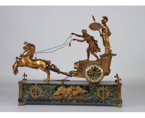Empire style chariot pendulum - Sizes: H=420mm L=500mm - Weight (K): 17kg - Condition: at first glance - good condition - no 