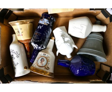 Wade Whisky &amp; Spirt Decanters including Bells, Norfolk Gin, Bowmore etc .These items were removed from the archives of th