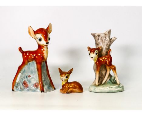 Three Goebel Bambi figures. 
