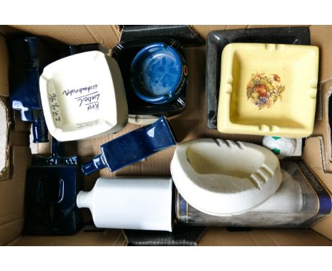 Wade Whisky &amp; Spirt Un-named Decanters &amp; Ashtrays  .These items were removed from the archives of the Wade factory an