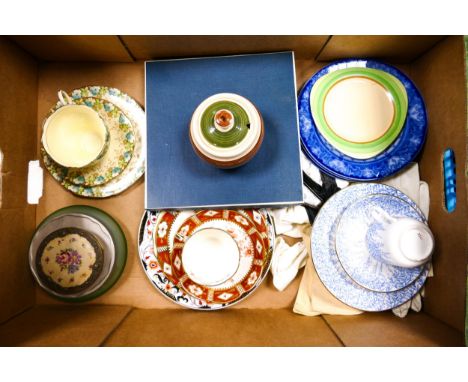 Mixed Collection of ceramic items to include tea trios included one Paragon Garland example, Worcester Malvern Council cabine